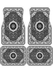 Set di 4 <span class=keywords><strong>Tappetini</strong></span> Universali Antiscivolo, Antipolvere e Impermeabili <span class=keywords><strong>in</strong></span> <span class=keywords><strong>Gomma</strong></span> <span class=keywords><strong>per</strong></span> <span class=keywords><strong>Auto</strong></span>, Stile Bohémien Personalizzato - Product Image 3