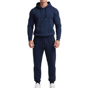 Conjunto Deportivo de Felpa para Hombre, 100% Algodón, Grueso, con Logotipo Personalizado, al por Mayor, Sudadera con Capucha, Pantalones Deportivos, Transpirable, para Fitness, Chándal - Product Image 6