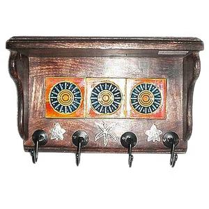 Modern Design Double Coat Hook <b>New</b> Indian Handicraft Mango Solid Wood Metal Vintage Home Decor Wall Hook for Christmas Gift Item - Product Image 4