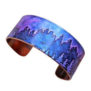2025 Florida New Year Copper <b>Indian</b> 10mm Wide Hammered <b>Bangle</b> Green artisan <b>Indian</b> bracelet Handcrafted Copper Jewelry - Product Image 4