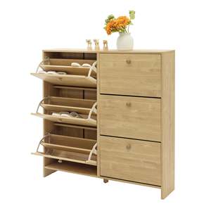 Sisco <b>6</b>-<b>Drawer</b> Modern Scandinavian Style Shoe Cabinet Revolving and Portable Durable Living Room Furniture Home Shoe Racks - Product Image 4