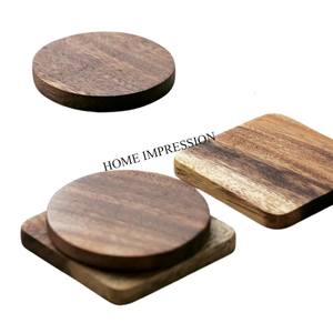 Ensemble de 4 sous-verres ronds en marbre et bois pour la cuisine, décoratifs, pour le thé et le café, qualité supérieure, taille personnalisée, écologiques, résistants à la chaleur, luxe - Product Image 5