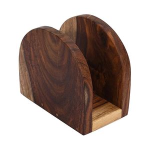 Caja de pañuelos de madera tallada tradicional multifuncional Acabado brillante Organizador grabado personalizado Ecológico para regalo Uso corporativo - Product Image 3