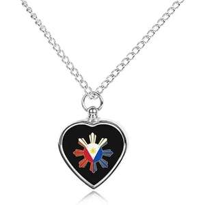 Engraved Stainless Steel Urns Pendant Ashes <b>Necklace</b> <b>Heart</b> Cremation Jewelry for Ashes Available at Wholesale Price from India - Product Image 6