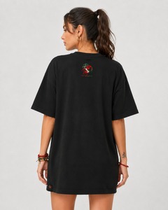 T-shirt de yoga décontracté pour femme en coton biologique 100% écologique, coupe ample, col rond, manches courtes, respirant, séchage rapide - Product Image 3