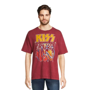 T-shirt imprimé décontracté coupe ajustée pour homme Design personnalisé Col V grande taille Nouvelle collection Logo Spandex tricoté à l'exportation - Product Image 2