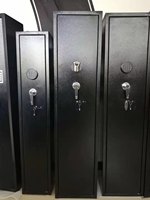 Brankas Senjata Baja Hitam Aman untuk Keamanan Rumah dan Kantor dengan Kunci, Penggunaan Dalam/Luar Ruangan 26KG