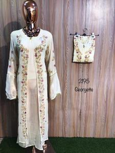 Designer moderne non cousu brodé à la main belle tenue de fête de qualité supérieure costumes style traditionnel indien tendance - Product Image 2