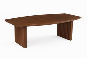 Table à manger en bois moderne Finition noire élégante Jambes en bois audacieuses Construction en bois massif artisanale Design élégant et durable - Product Image 4