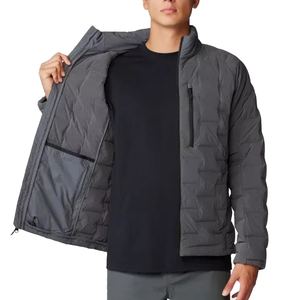 Factory Mens Long <b>Thin</b> Stand <b>Puffer</b> <b>Jackets</b> Wholesale Warm Winter Outerwear Outdoor Coat Custom Logo Premium Quality Manufacture - Product Image 5