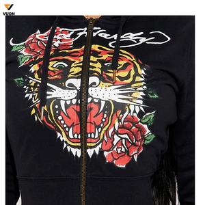 Sweat à capuche avec impression DTG sur mesure Fitness sweat à capuche zippé pour femmes veste de sport d'entraînement en polaire pour femmes - Product Image 5