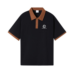 Personalizado al por mayor de moda contraste de color de manga corta Camiseta de alta calidad de los hombres de verano de algodón Polo con personalización - Product Image 6