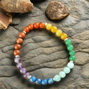 Bracelet de perles Divine 7 Chakra énergisé par l'énergie spirituelle Ujjain cadeau classique classique parfait avec pierre principale en quartz - Product Image 2