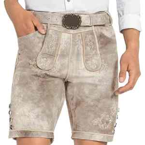 Men s light Brown German Vintage Leather Lederhosen for Bavarian Oktoberfest 2025 Authentic German Bavarian <b>Costume</b> men - Product Image 1