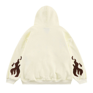Sweat-shirts à capuche zippés pour hommes de haute qualité, polyester/coton, coupe ample, broderie personnalisée, vente en gros - Product Image 4