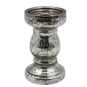 Vente en gros Bougeoir en verre couleur nickel et jaune antique Bougeoir de style classique pour la décoration de mariage - Product Image 2