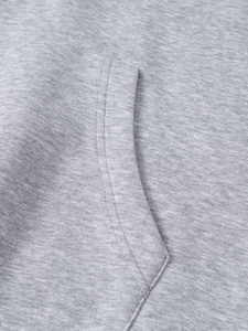 Sweat-shirt à capuche zippé gris clair classique : style minimaliste, doublure en polaire de qualité supérieure, essentiel pour le quotidien et le streetwear - Product Image 3
