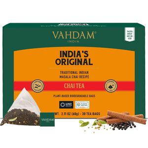 VAHDAM, India's Original Masala Chai <b>Tea</b> (30 Pyramid <b>Tea</b> Bags) - Product Image 3