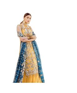 Trajes de gasa bordados Descosidos Colección de Bodas de 3 piezas Los últimos trajes Punjabi paquistaníes Salwar Kameez - Product Image 1
