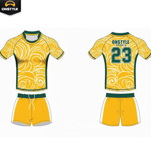 Conjunto de Rugby Personalizado de Alta Calidad, Camiseta y Pantalones Cortos |   Sublimación de Poliéster Transpirable |   Patrón 3D Antibacteriano de Secado Rápido |   Ropa de Club - Product Image 5