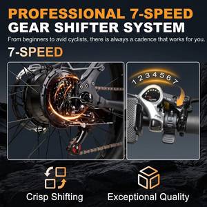 Bicicleta Eléctrica para Adultos, Motor de 2000W de Potencia Máxima, Alcance de 70-160 Millas, Bicicleta Eléctrica Tipo Ciclomotor |   Batería Extraíble de 48V 60Ah - Product Image 4