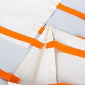 Bolsa de Mano de Algodón con Asa Naranja, 16 x 14 Pulgadas (40 x 35 cm), Color Naranja Sólido, Bolsa con Correa, Las Mejores Bolsas Promocionales para Regalos - Product Image 6