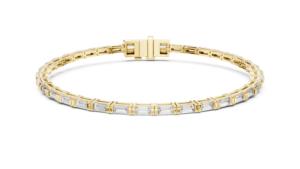 VDS Women's 18K Solid Gold Luxury Tennis <b>Bracelet</b> IGI Certified Collet Setting Lab Grown CVD Diamonds Fine Jewelry <b>Baguette</b> Cut - Product Image 4