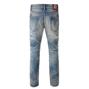 Vêtements sans fermeture éclair rabat déchiré hommes Jeans lisière Jeans pantalon hommes jeans pantalons pour hommes nouvelle mode - Product Image 2