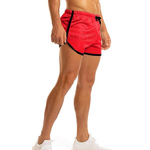 Pantalones cortos de gimnasio de verano para hombre más vendidos, cintura elástica, alta calidad, algodón, poliéster, secado rápido, transpirable, patrón sólido, logotipo personalizado - Product Image 4