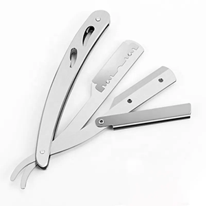 Navaja de Afeitar Profesional para Barbería |   Maquinilla de Afeitar Plegable de Acero Inoxidable de un Solo Filo de Alta Calidad para Uso Facial y Corporal - Product Image 4
