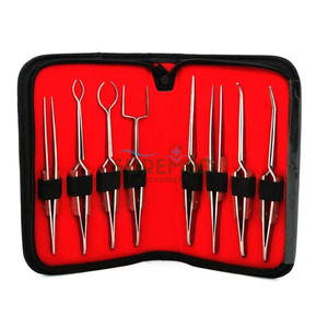 Juego de Pinzas de Precisión de Acero Inoxidable con Puntas Variadas de Fibra Antideslizante, 8 Piezas, Kit de Herramientas Reutilizables para Laboratorio Médico - Product Image 6