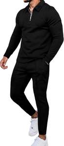 Conjunto de chándal para hombre con Sudadera con capucha y pantalones, ropa de gimnasio personalizada para entrenamiento físico, ropa deportiva cálida para actividades al aire libre en invierno - Product Image 3