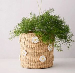 Panier de jacinthe d'eau de jardinière avec de petites fleurs pour le stockage, jardinage durable pour l'état intérieur et extérieur - Product Image 5