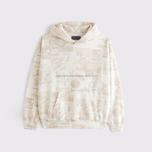 Hombres Custom Heavyweight Hoodies Logo Oversize Hoodies Unisex Personalizado Oversized Heavy Weight Thick Hoodie Bordado - Product Image 5