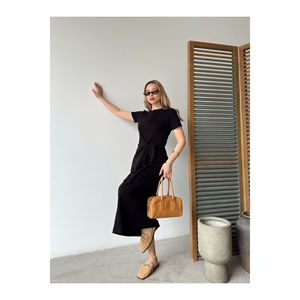 Abito Casual da donna con cravatta laterale in tessuto modale - Product Image 1
