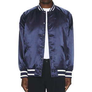 Chaqueta universitaria de satén transpirable con logotipo personalizado para hombre, chaqueta universitaria, precio al por mayor, chaquetas para hombre - Product Image 1
