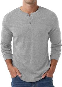 T-shirt à manches longues pour homme en coton 100% de haute qualité, logo personnalisé, respirant, décontracté, surdimensionné, boutons en vrac - Product Image 3