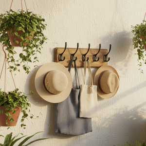 Aluminium Flower Design 5 Hook Wall Mount | Eco-Friendly Powder Coated Multipurpose Hook for <b>Clothes</b>, <b>Bags</b> & Towels - Product Image 6