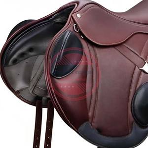 Selle de cheval en cuir personnalisé Selle d'équitation en cuir véritable - Product Image 2