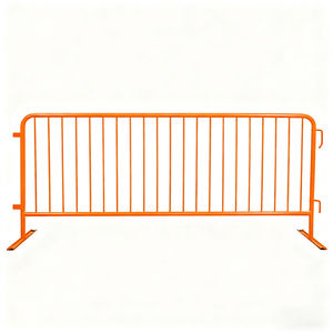 Panel de Barrera de Seguridad para Peatones de Acero, Barrera de Control de Multitudes Extraíble con Recubrimiento en Polvo, Barrera de Seguridad Vial para Tráfico - Product Image 1