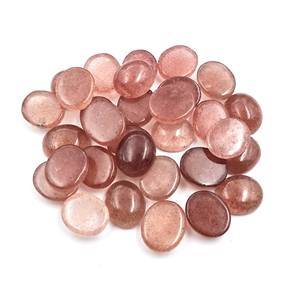 อัญมณีทรงวงรีทรงผลึกสีสตรอเบอร์รี่สีชมพูและสีแดง15ชิ้น11.5*13.5-11*14มม. 103กะรัตสำหรับทำเครื่องประดับที่ผ่านการอบด้วยความร้อน - Product Image 1