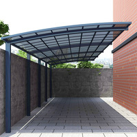 Abri de voiture en aluminium Starshine, robuste, imperméable, avec panneaux de toiture, conception de garage portable, abri de voiture extérieur