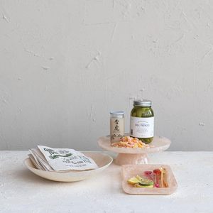 Cuenco decorativo de resina redondo de aspecto Natural hecho a mano, técnica de fundición para el hogar, cocina, mesa de comedor, fruta, aperitivos y servicio - Product Image 4