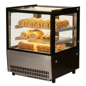 Hot Sale <strong>Silent</strong> Operation Square Glass Commercial Electric <strong>Dessert</strong> Cooling Refrigerator Unit Shop Glass Cake Display Case - Product Image 5