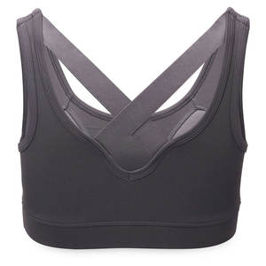 เสื้อชั้นในกีฬาแบบไขว้หลังสำหรับผู้หญิง ออกกำลังกาย ฟิตเนส โยคะ  รับสกรีนโลโก้ ไร้ตะเข็บ รองรับแรงกระแทกสูง - Product Image 2