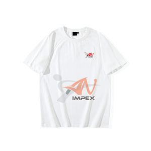 T-shirt décontracté en coton 100% personnalisé de haute qualité avec logo personnalisé, logo imprimé personnalisé, t-shirt blanc à col rond pour homme - Product Image 3