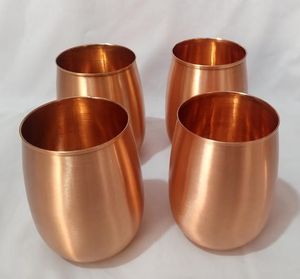 Vaso redondo de cobre con acabado brillante y borde grueso adecuado para la práctica Ayurvédica o rituales culturales - Product Image 3