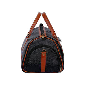 Men's and Women's Travel Duffle Bags with Zipper Closure Foldable Leather Garment Bag for <b>Sports</b> Gym Use and <b>Shoe</b> Compartment - Product Image 2