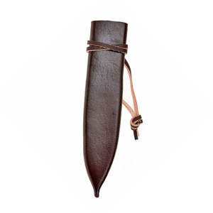 Funda de cuchillo impermeable de cuero de grano completo de alta calidad, diseño de transporte de cinturón duradero para uso en exteriores Bushcraft OEM/ODM personalizable - Product Image 3