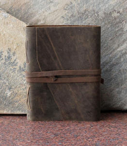 New Collection Antique Looking Handmade Recycled Cotton <b>Paper</b> With Gypsy Style Oil Pulp Buffalo Leather Journal - Product Image 6